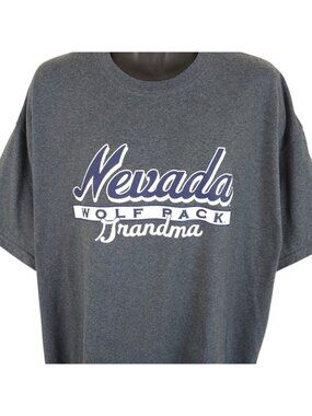 Vintage Nevada Wolf Pack T Shirt Mens Size 2XL Gray Y2K NCAA University Grandma